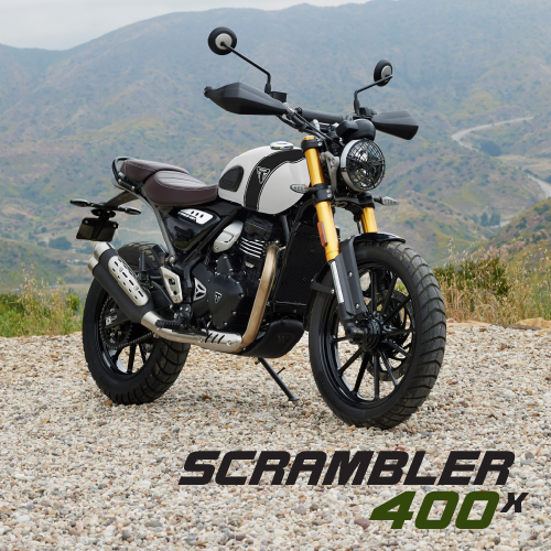 Triumph White Scrambler 400X